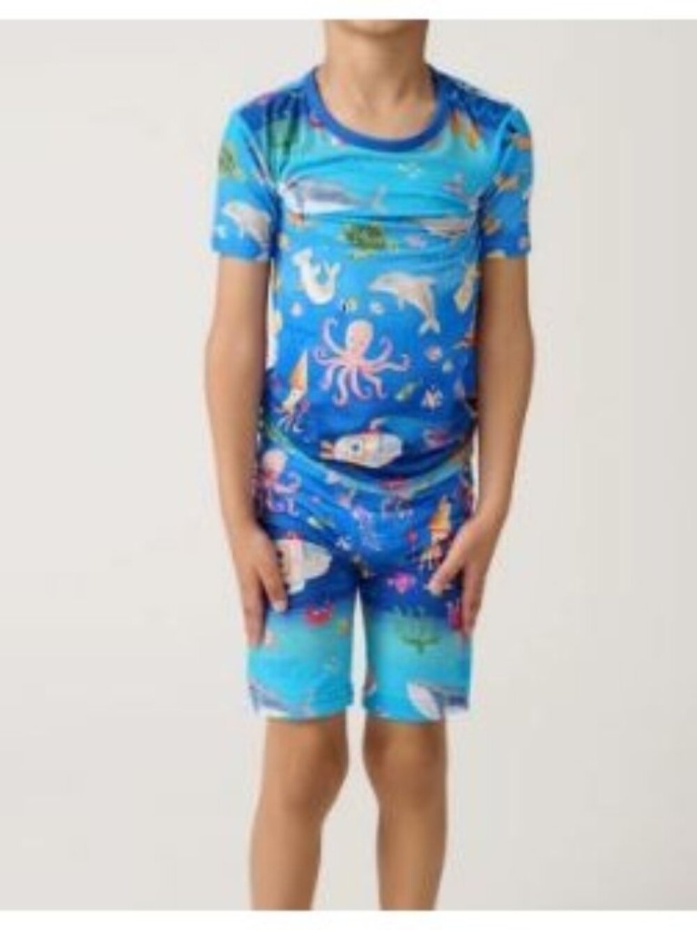 Little Sleepies Underwater Discovery Two Piece Pajama Set Kids Size 4T NWT